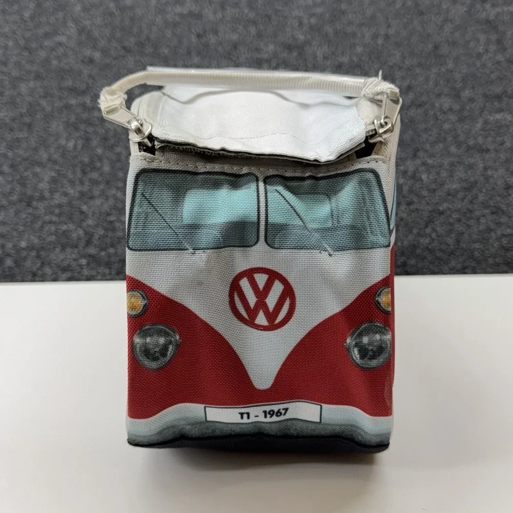Volkswagen VW Bus Pencil Case Makeup Bags Red‎ White T1 1967 Zip Pouch 13in